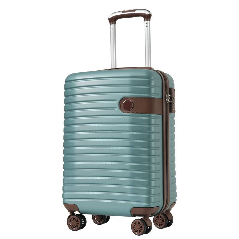 3 Piece Luggage Sets, Lightweight Hardshell ABS Carry on Luggage with Spinner Wheels and 3-dial TSA Lock, for Men and Women
