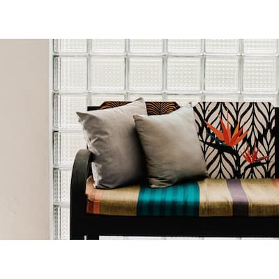 Sevita Birch Solid Natural Cotton Square Throw Pillow, Set of 2 or 4