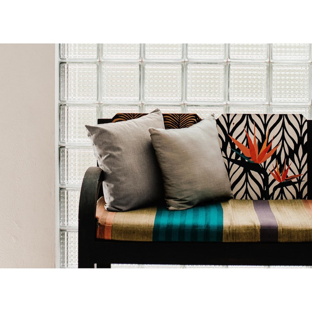 Sevita Birch Solid Natural Cotton Square Throw Pillow, Set of 2 or 4