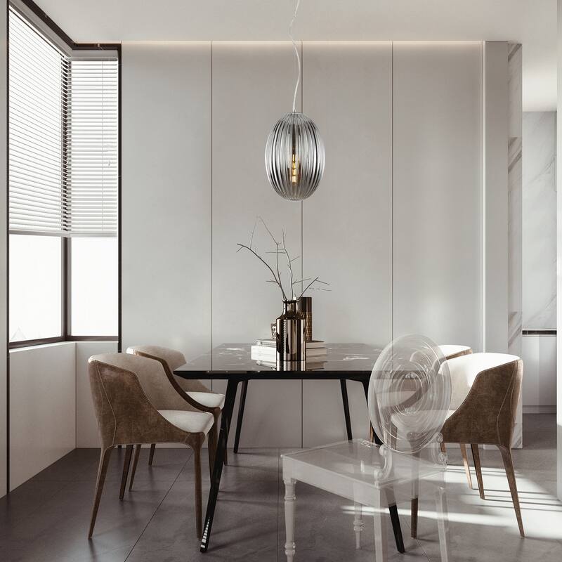 Light Society Opal 12" Glass Pendant Light