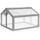 preview thumbnail 24 of 35, MCombo Double Box Wooden Greenhouse Cold Frame Raised Plants Bed Protection Grey