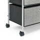 preview thumbnail 4 of 3, 18 in. Grey 5 Drawers Fabric Dresser Storage Tower with MDF Top