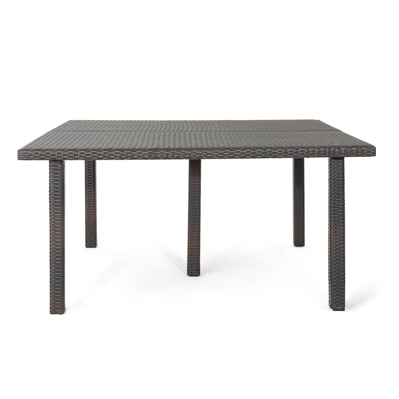 Arnell Outdoor 9-piece Square Wicker Dining Set with Cushions by Christopher Knight Home