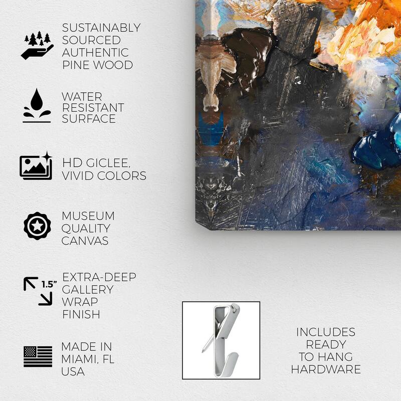 Wynwood Studio Abstract Expressive II White and Vanilla Modern & Contemporary Wall Art Canvas Print