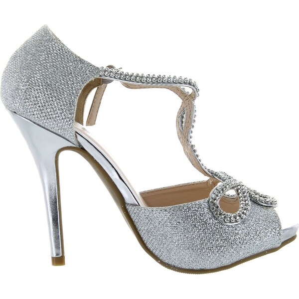 glitter evening shoes