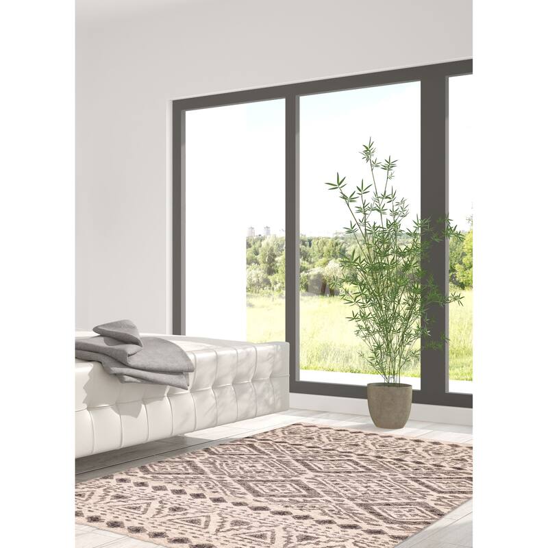 ECARPETGALLERY Hand-knotted Tangier Light Grey Wool Rug - 5'11 x 8'8