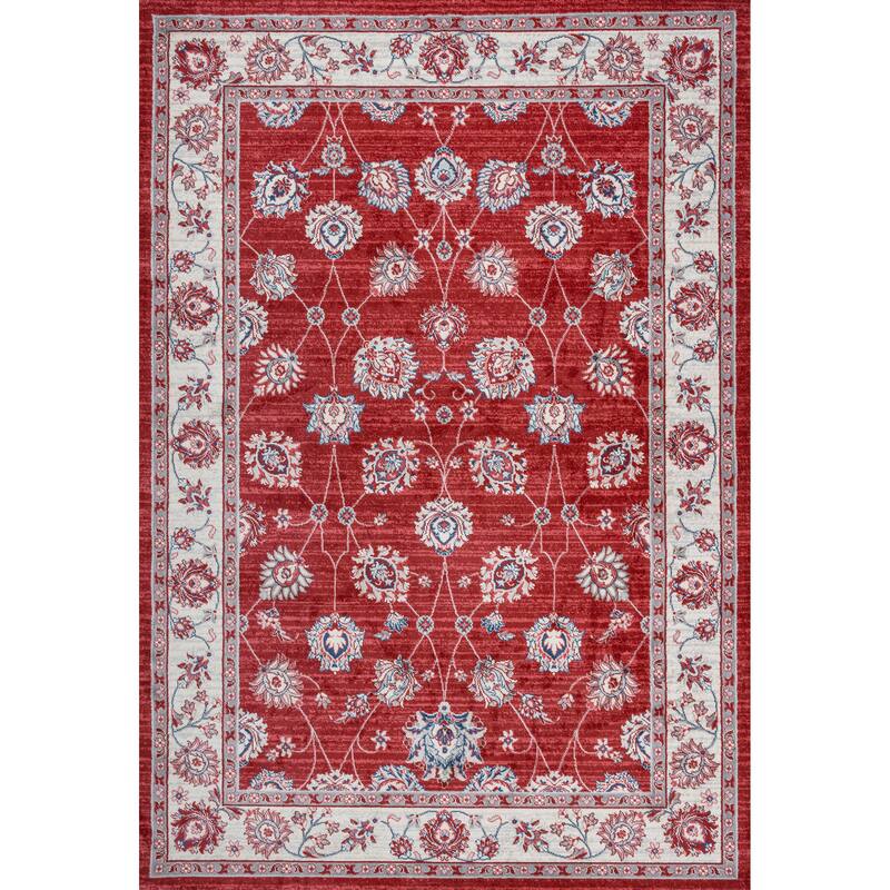 JONATHAN Y Traditional Persian Vintage Moroccan Area Rug - 5 X 8 - Red/Cream