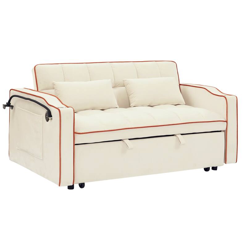 Multifunctional folding sofa bed modern design - Beige