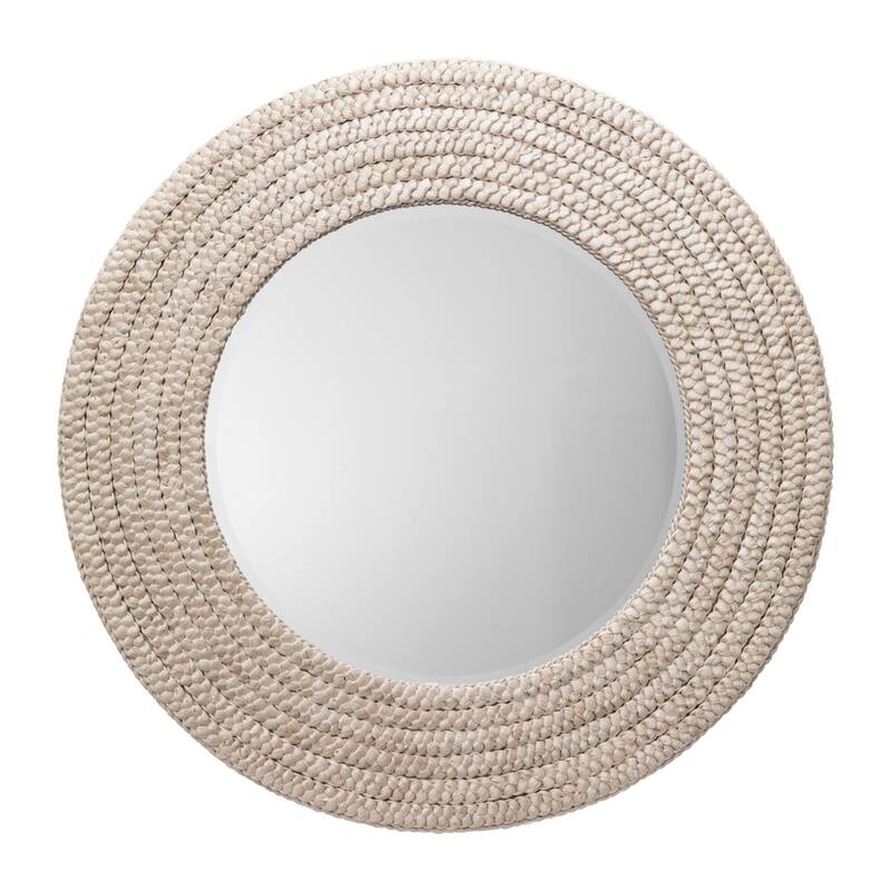 Alden Decor Gisele Seagrass Round Mirror