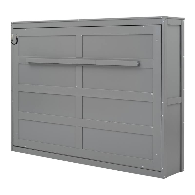 Roomfitters Full/Queen Size Murphy Bed Wall Bed with Space-Saving Fold Down Design, Modern Platform Bed Frame