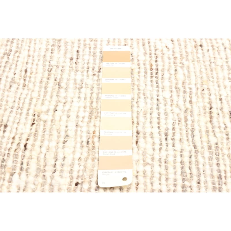 ECARPETGALLERY Braid weave Sienna Tan Wool Rug - 4'11 x 8'2