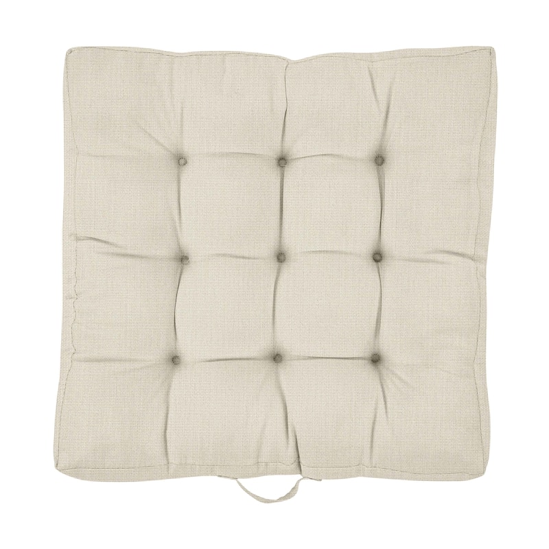 Sorra Home Sunbrella Square Tufted Floor Pillow with Handle