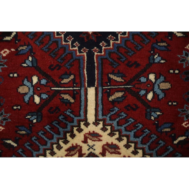 Hand Knotted Oriental 100% Wool Carpet Traditional Tribal Red Yalameh Area Rug - 10' 0'' X 6' 10''