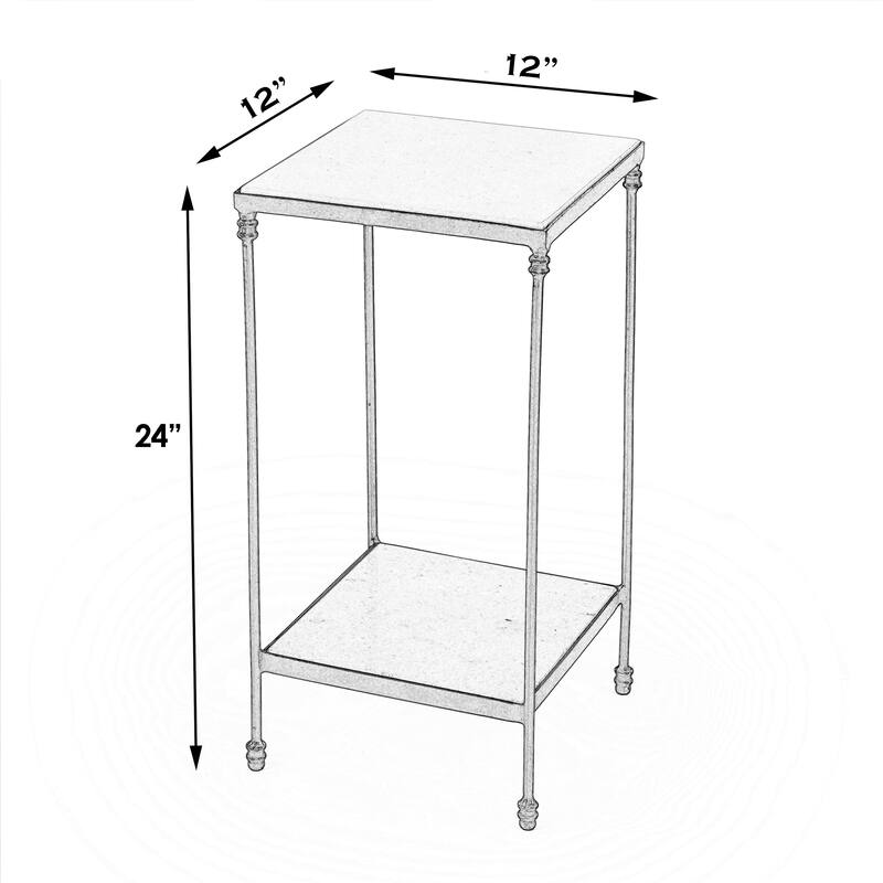 Larkin Marble & Iron Accent Table