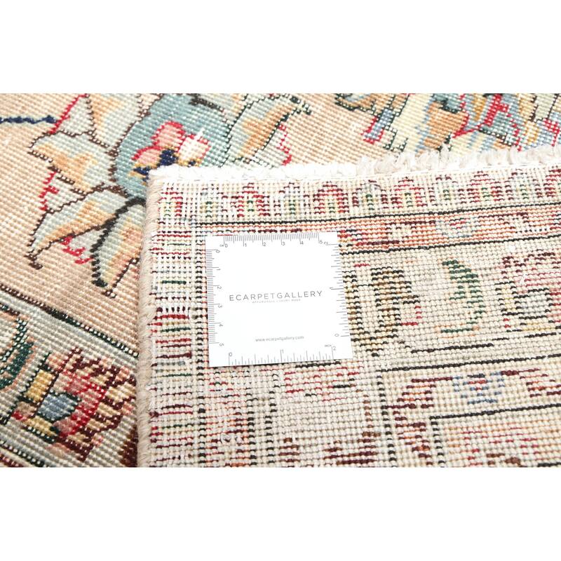 ECARPETGALLERY Hand-knotted Antalya Vintage Tan Wool Rug - 9'7 x 12'4