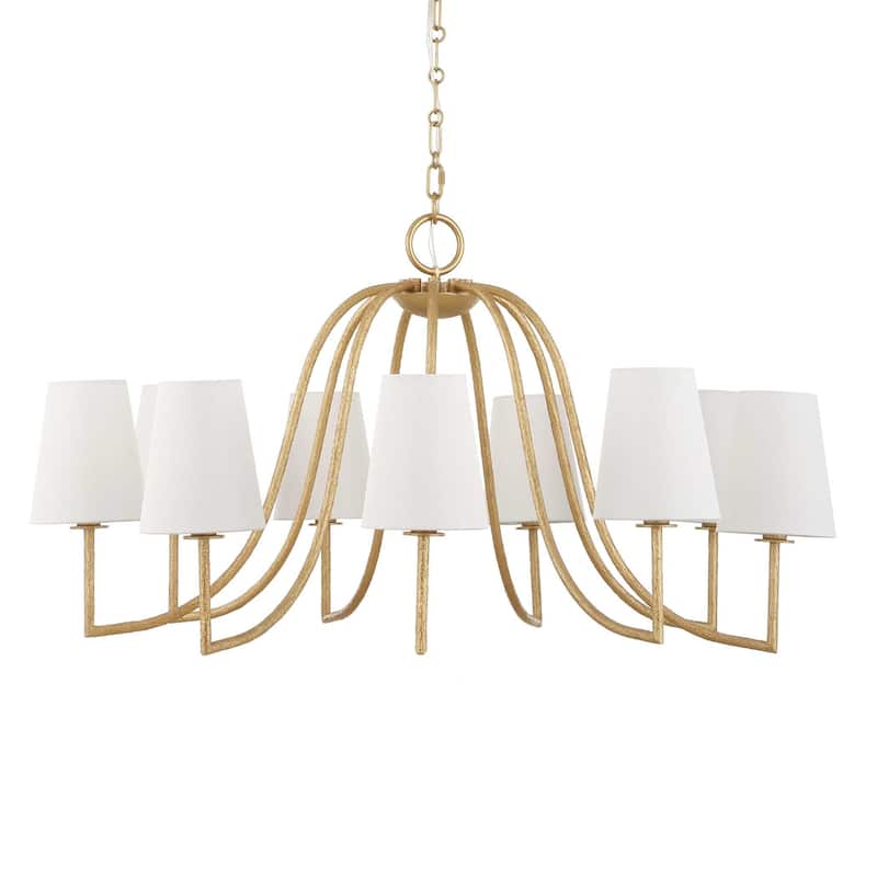 Uttermost Seville 9 Light Gold Chandelier - 42"W x 42"D x 21.625"H