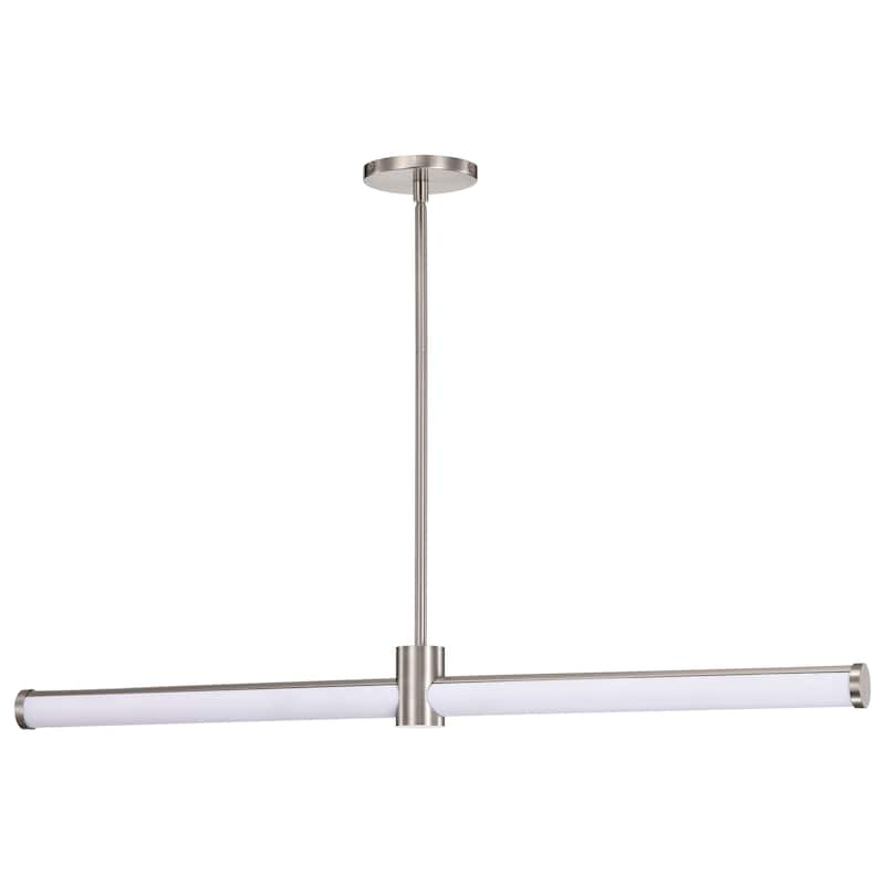 Bowman 36 Inch LED Island Pendant Brushed Nickel Acrylic Lens - Brushed Nickel