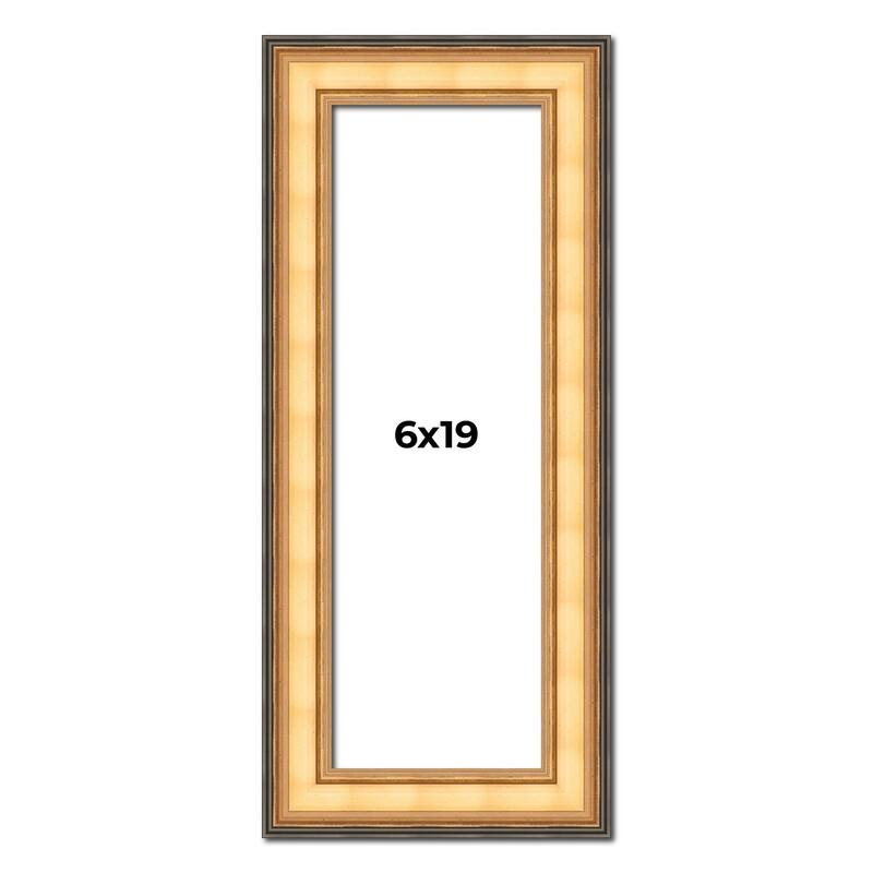 6x19 Frame Gold Plein Aire Solid Wood Picture Frame Width 2 Inches |