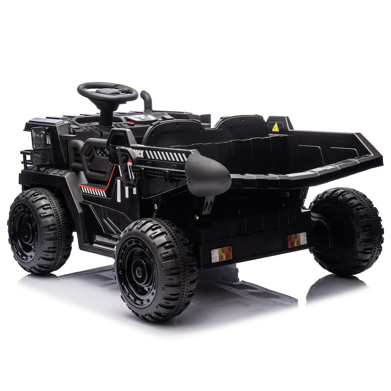 24V Two-seater Kids Ride On Electric Car W/parents control,Seat width 19.69in,E-rear dump,For Kids Aged 3+