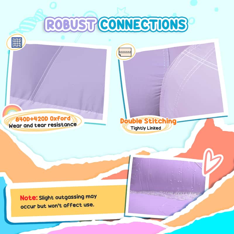 nflatable Bouncy Castle with Slide & Jumping Area Durable 420D+840D Oxford Fabric with 370W Blower for Kids Ages 3–8