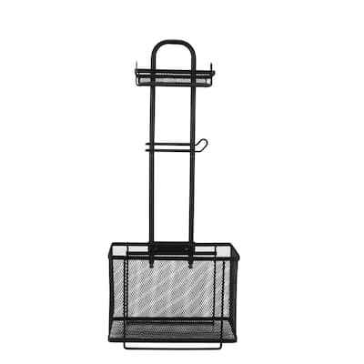 Bath Bliss Mesh Collection Adjustable Bathroom Organizer in Matte Black - Matte Black - 11.75"x 5.75"x 29.8"