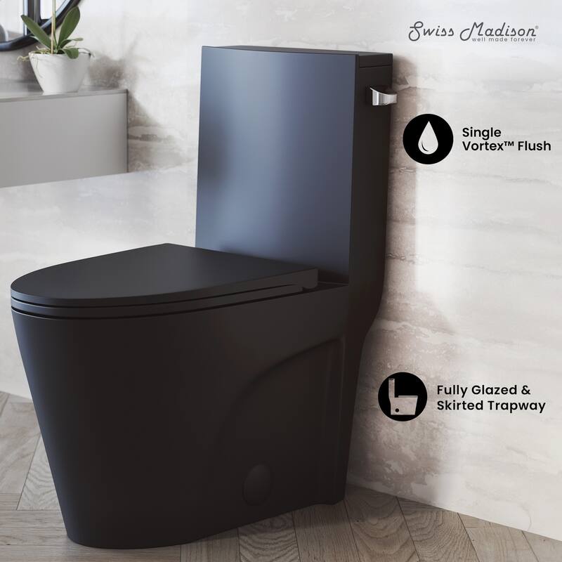 Swiss Madison SM-1T0808 St. Tropez 1.28 GPF One Piece Elongated Toilet