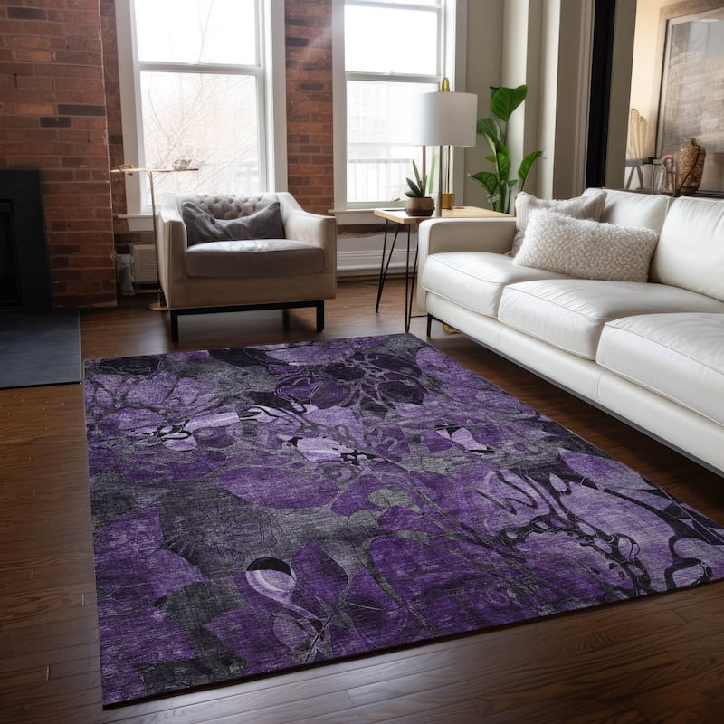 Malu Artistic Abstract Weather Resistant Timeless Fusion Outdoor Rug