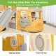 preview thumbnail 9 of 28, 10 in 1 Toddler Slide, Baby Climber Slide Indoor Playground with Bus Theme Playhouse, Basketball Hoop, Telescope, Soccer