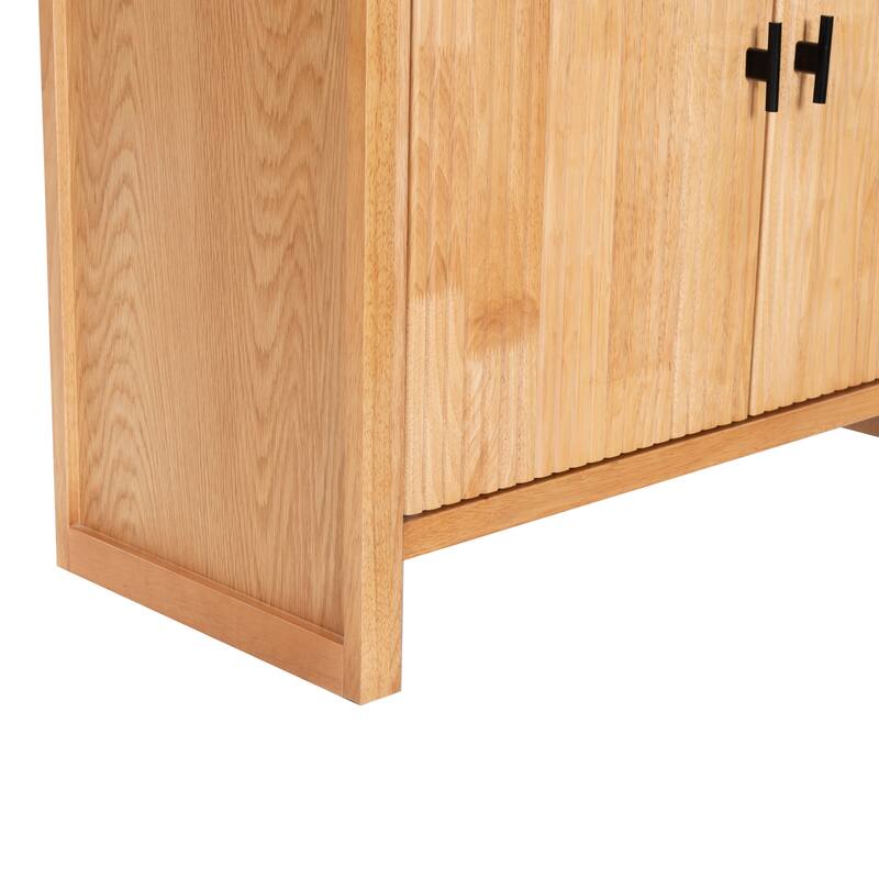 SAFAVIEH Couture Elladora Ribbed Front Wood Bookcase - 34"W x 15"D x 76"H