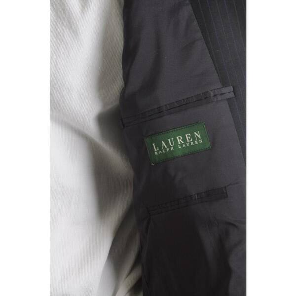 Shop Lauren Ralph Lauren Mens Total Comfort Two Button Suit Jacket Wool Pinstripe Navy 42r Overstock 28382201