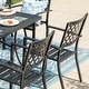 preview thumbnail 25 of 54, MAISON ARTS 9-Piece Patio Dining Set, 60 Inch Square Metal Table and 8 Metal Dining Chairs