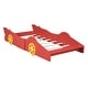 preview thumbnail 1 of 10, Twin Race Car Bed with Guardrails - Pinewood & MDF Construction