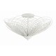 preview thumbnail 2 of 3, Doral 3 Light Matte White Semi Flush Mount - 19"W x 10.25"H x 19"D
