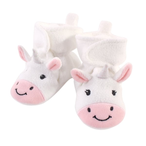 slide 1 of 1, Hudson Baby Infant and Toddler Girl Cozy Fleece Booties, Magical Unicorn, 2 Toddler - Magical Unicorn Magical Unicorn - 2