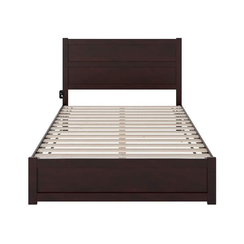 NoHo Queen Platform Bed with Footboard in Espresso
