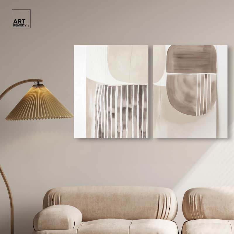 Elements of Quiet Canvas Set of 2 by Art Remedy, Gallery Wrapped