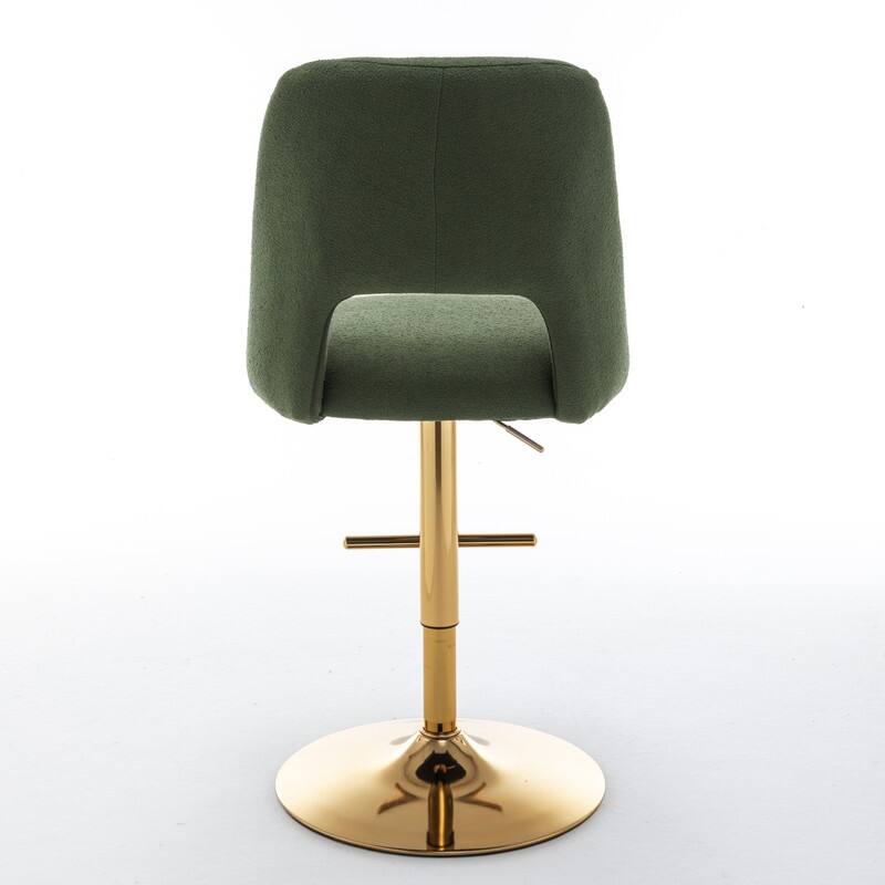 Best Quality Furniture Adjustable Textured Fabric Barstools with Chrome Finish Base (Set of 2)