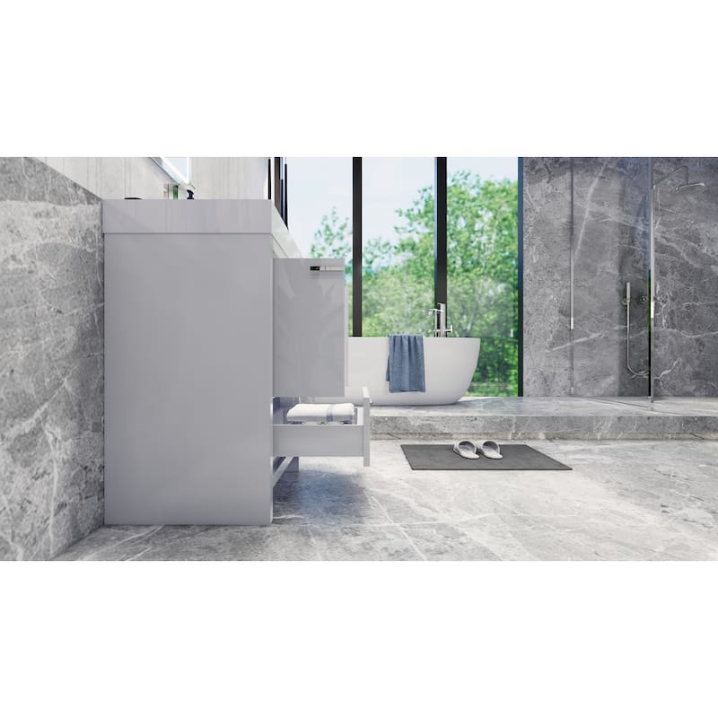 Dove 24'' Freestanding Vanity with Reinforced Acrylic Sink