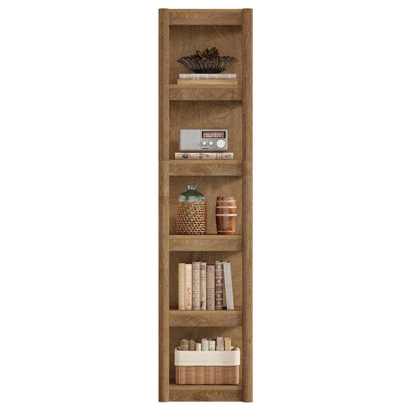 70.9" Tall Narrow Bookcase, 5-Tier Farmhouse Bookshelf