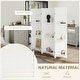 preview thumbnail 31 of 41, HOMCOM 5 Panel 67" Tall Wood Room Divider, Privacy Screen with 3 Display Shelves, and Folding Storage for Bedroom or Home Office