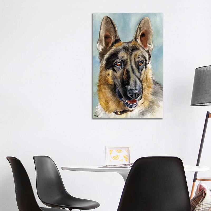 iCanvas "Brains and Brawn - German Shepherd Dog" by Judith Stein Canvas Print - 40x26x1.5