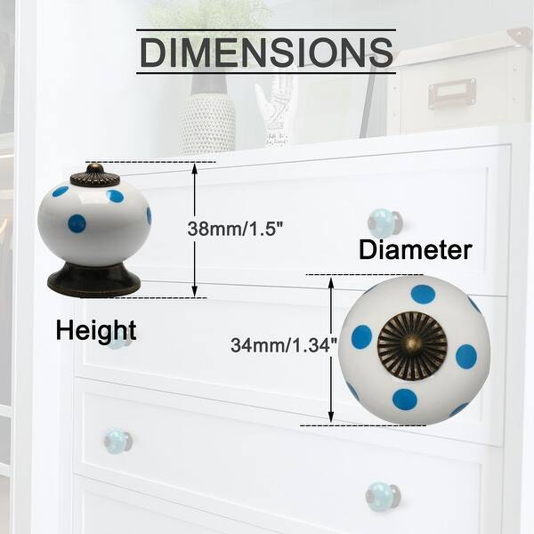 Shop Ceramic Knobs Vintage Pull Handle Furniture Drawer Tv Cabinet