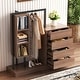 preview thumbnail 2 of 33, Modern Wardrobe Closet with Drawers Shelves and Cabinets Storage Organizer - 55.30"L