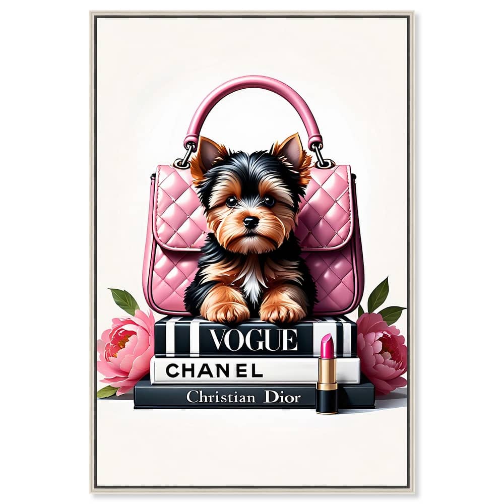 Fashionable Yorkie Canvas by Art Remedy