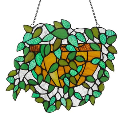 River of Goods Hanging Plant Stained Glass Window Panel - 13" x 0.25" x 11.25"