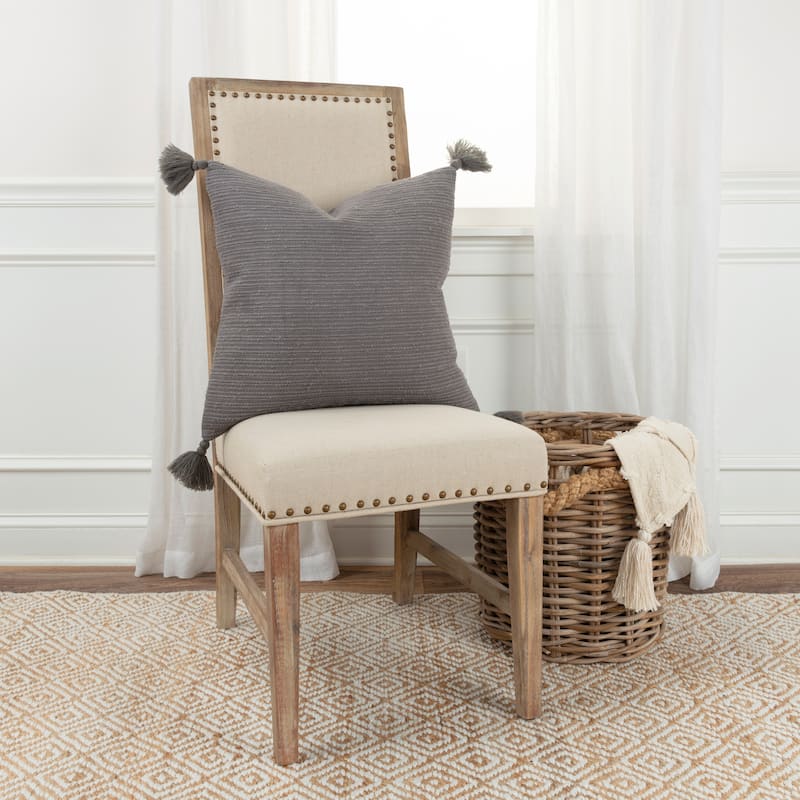 Rizzy Home Solid Stripe Throw Pillow