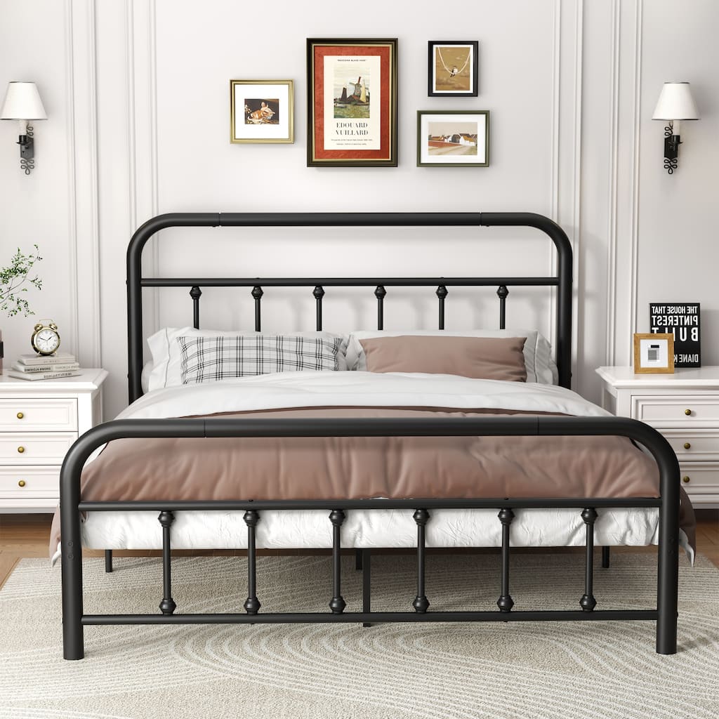 Futzca Metal Noise-Free Bed Frame with Reinforced Stability, Easy Assembled
