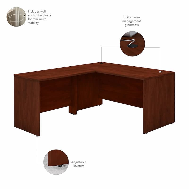 Studio C 60W L Shaped Desk with 42W Return by Bush Business Furniture