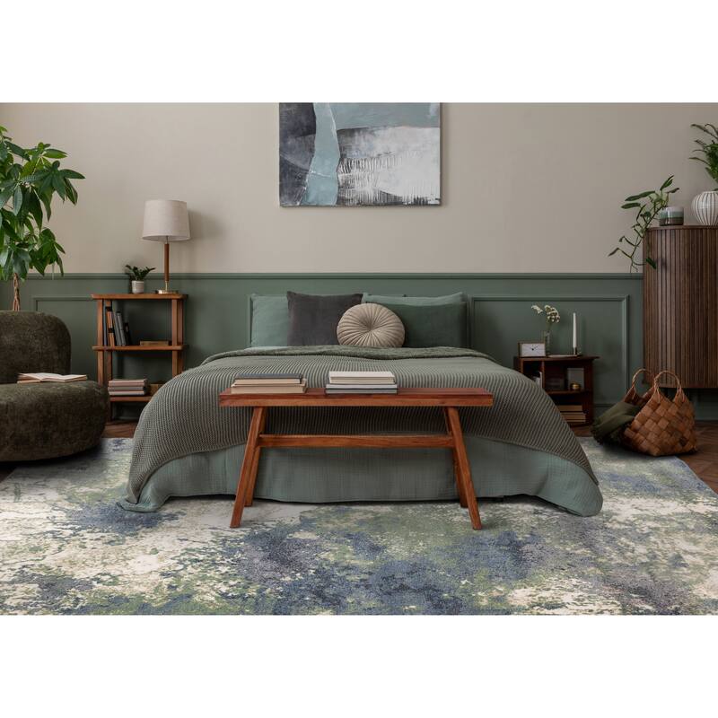 Alpine Rug Co. Dayton Blue/Green Distressed Rug