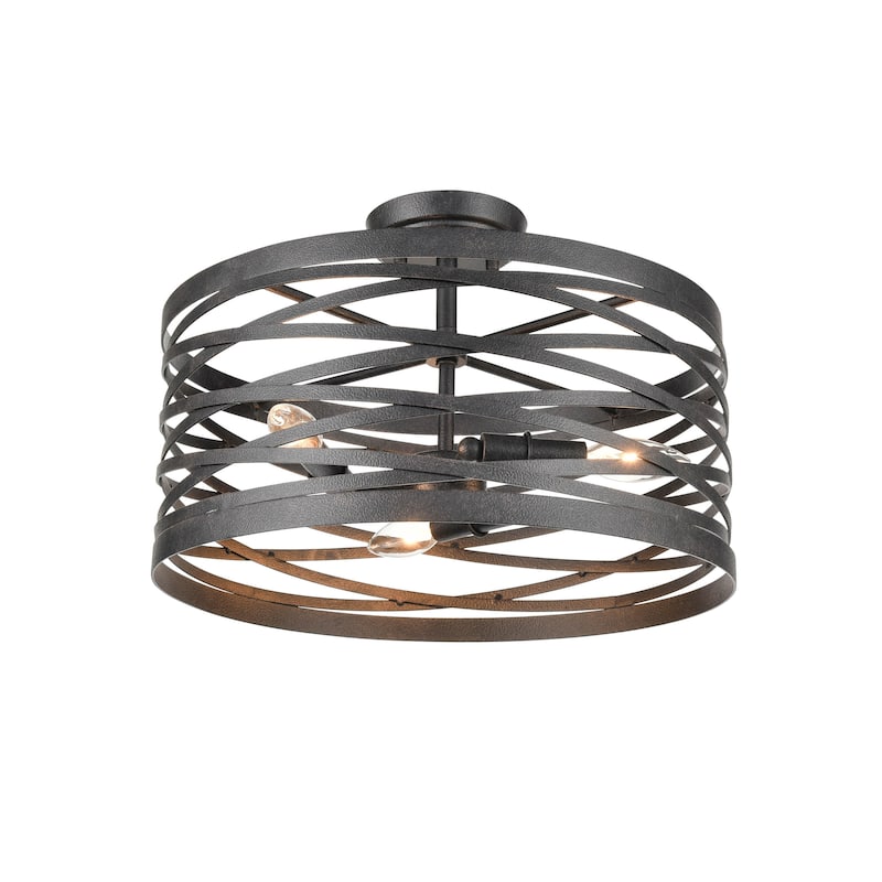 929 Lighting 3 Light Metal Semi-Flush Ceiling Mount in Multiple Finishes